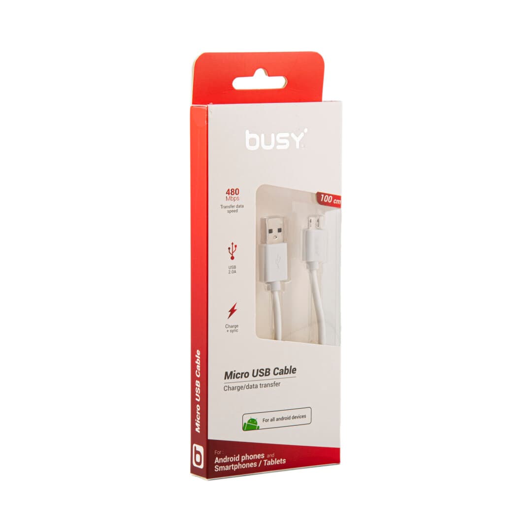 Micro USB kabl 1m PVC 50694