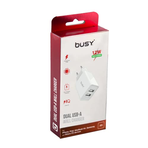 Dvojni USB punjač 12W Busy - 50780
