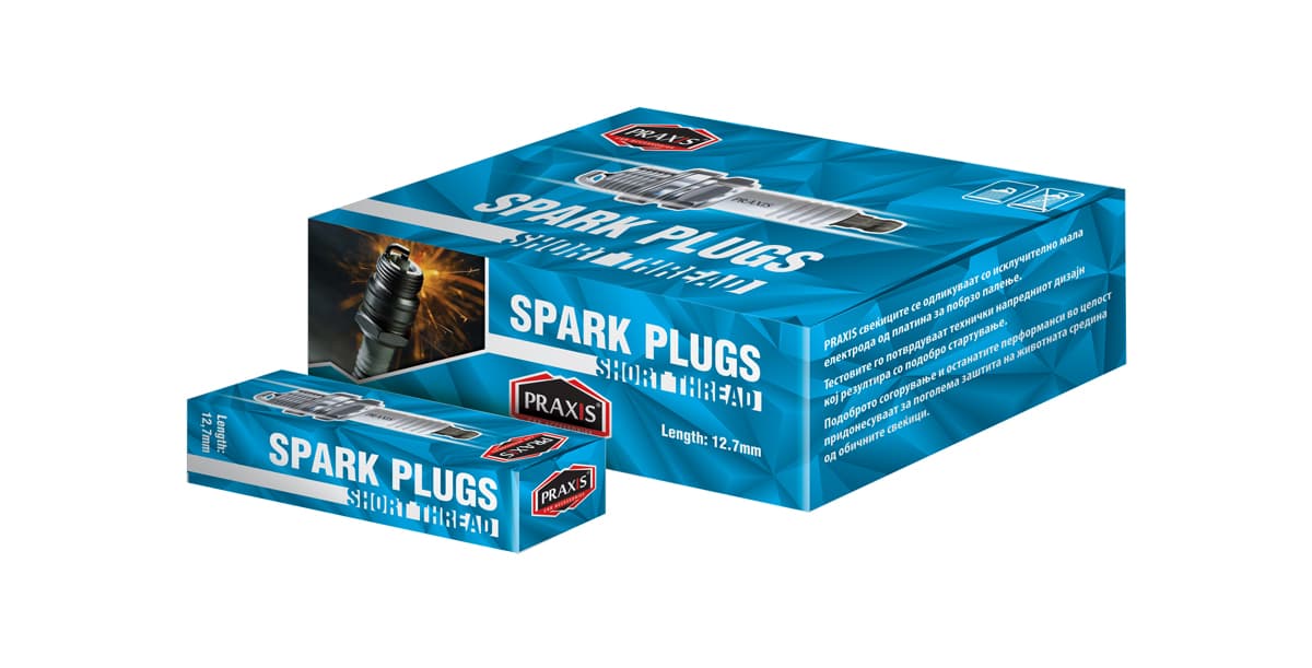 Svecica  kraci navoj 12.7mm PRAXIS -  52341