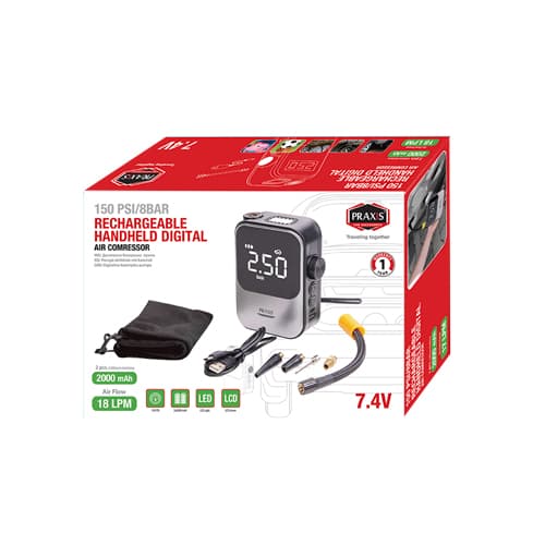 Kompresor punjivi 150 PSI 2000 mAh 7,4V PRAXIS - 061019